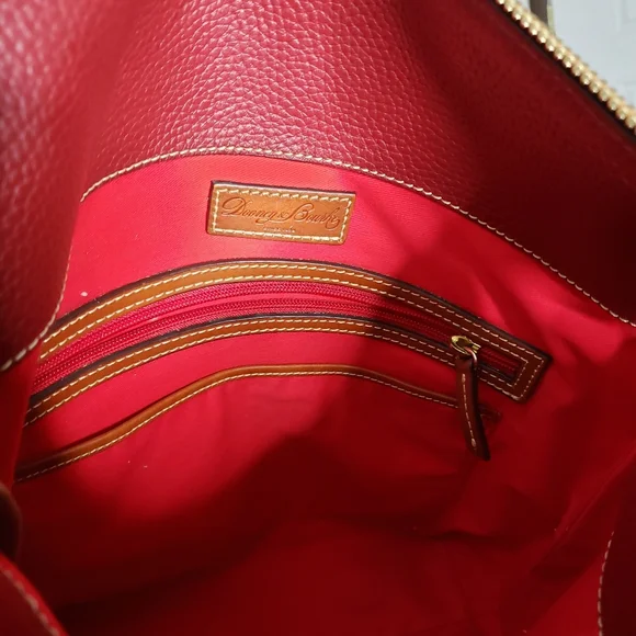 Authentic Dooney & Bourke Genuine Pebbled Leather Large Crossbody Bag Tote - Picture 13 of 16